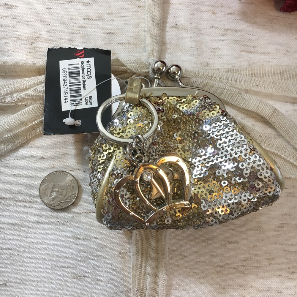 Style & Co. Sequin Coin Case Keychain - Picture 3 of 5